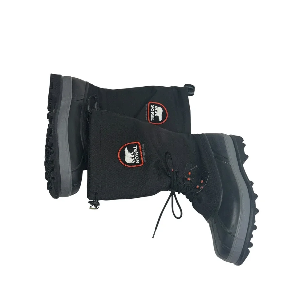 Sorel Alpha Pac‎ XT Mens 12 Black Waterproof Winter Snow Boots NM2129-010